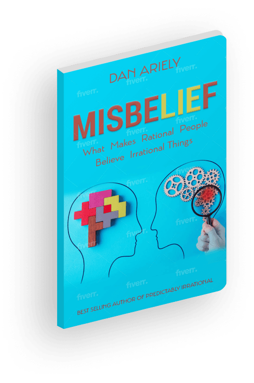 An alternative cover of the Misbelief book by Dan Ariely