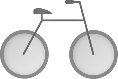 A graphic of a bicycle