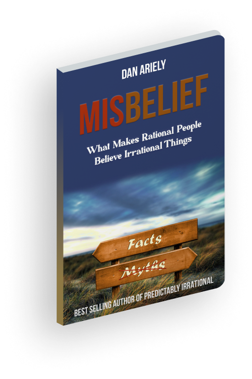 An alternative cover of the Misbelief book by Dan Ariely